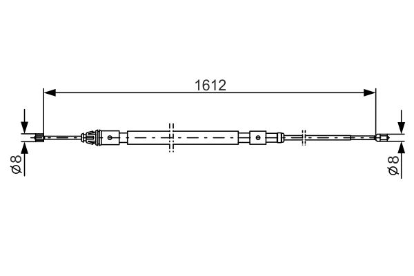 BOSCH Kézifék bowden 1987477822_BOSCH