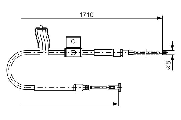 BOSCH Kézifék bowden 1987477829_BOSCH