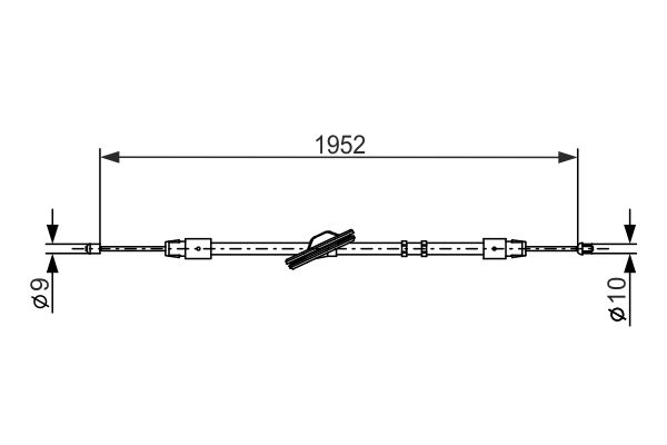 BOSCH Kézifék bowden 1987477851_BOSCH