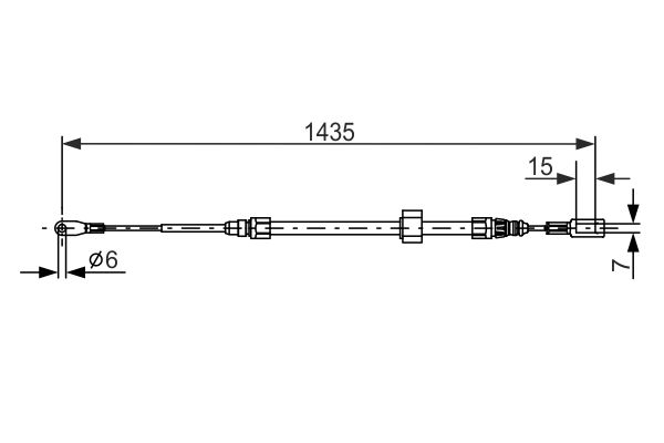 BOSCH Kézifék bowden 1987477853_BOSCH