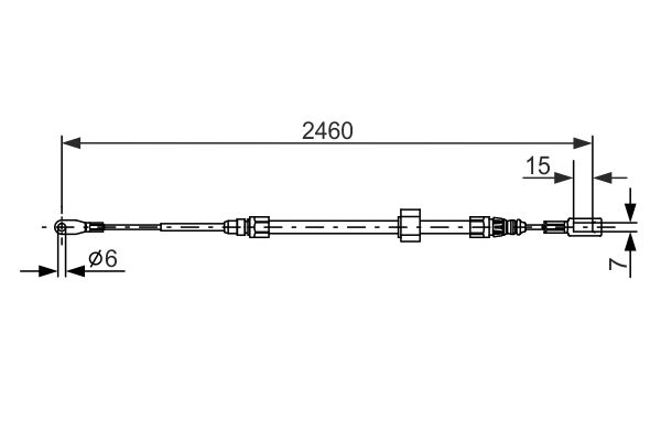 BOSCH Kézifék bowden 1987477855_BOSCH