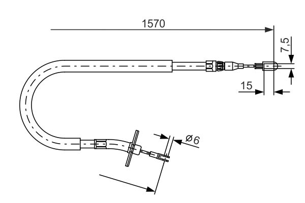 BOSCH Kézifék bowden 1987477860_BOSCH