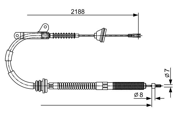 BOSCH Kézifék bowden 1987477879_BOSCH