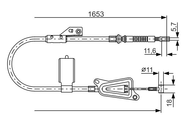 BOSCH Kézifék bowden 1987477915_BOSCH