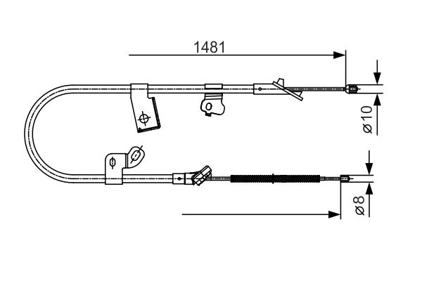 BOSCH Kézifék bowden 1987477919_BOSCH