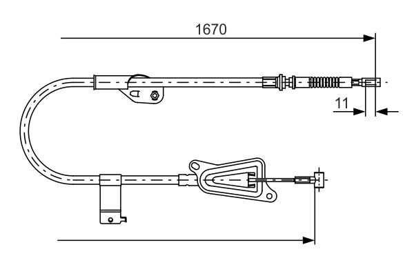 BOSCH Kézifék bowden 1987477943_BOSCH