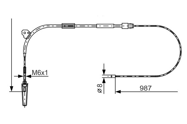 BOSCH Kézifék bowden 1987477960_BOSCH