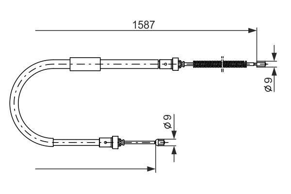 BOSCH Kézifék bowden 1987477965_BOSCH