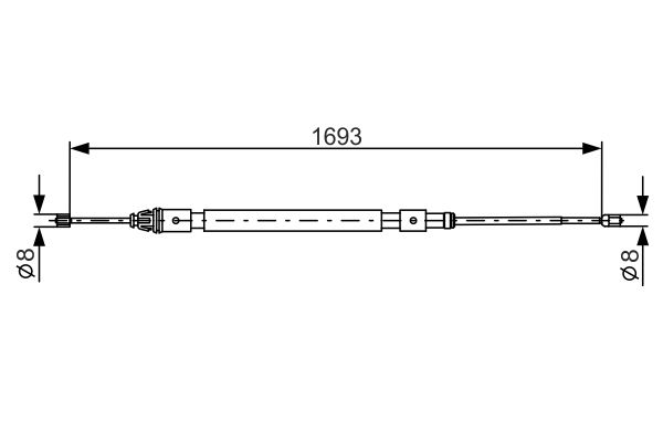 BOSCH Kézifék bowden 1987477993_BOSCH