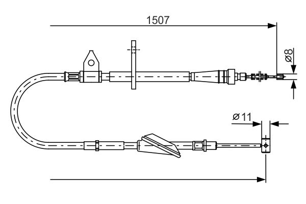 BOSCH Kézifék bowden 1987477995_BOSCH