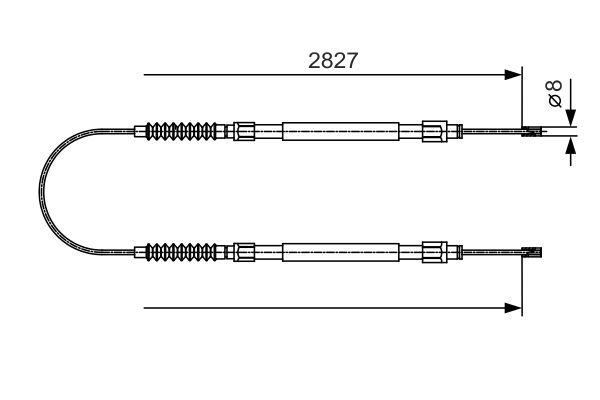 BOSCH Kézifék bowden 1987482006_BOSCH