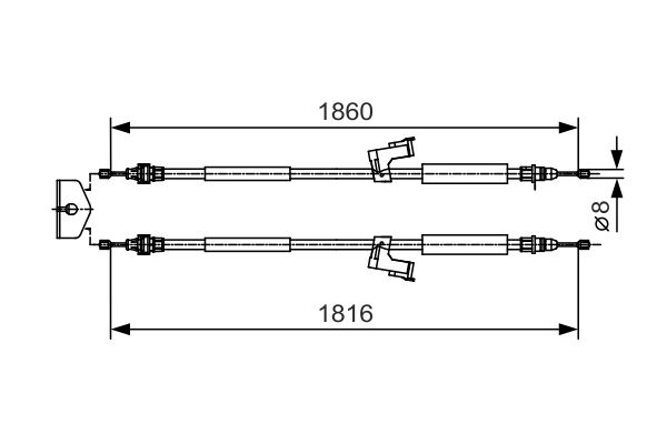 BOSCH Kézifék bowden 1987482019_BOSCH