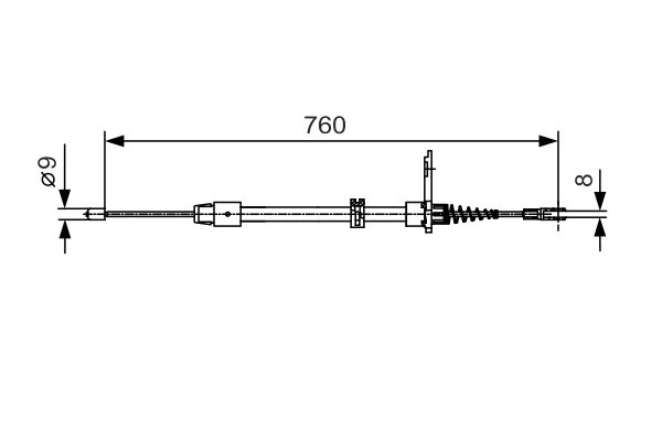 BOSCH Kézifék bowden 1987482022_BOSCH