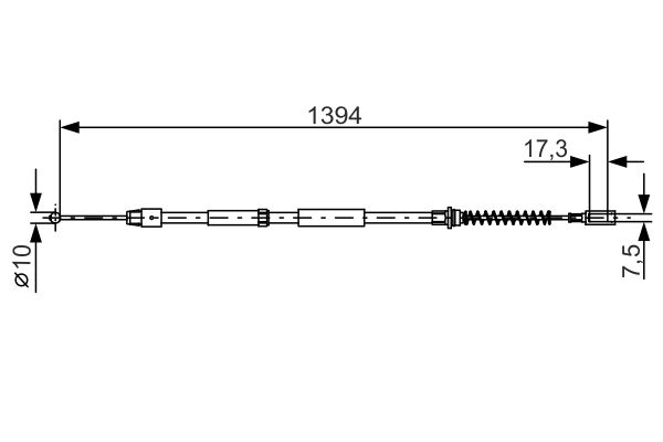 BOSCH Kézifék bowden 1987482033_BOSCH