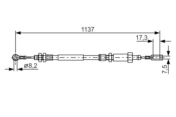 BOSCH Kézifék bowden 1987482046_BOSCH