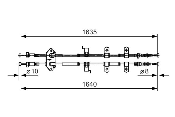 BOSCH Kézifék bowden 1987482054_BOSCH