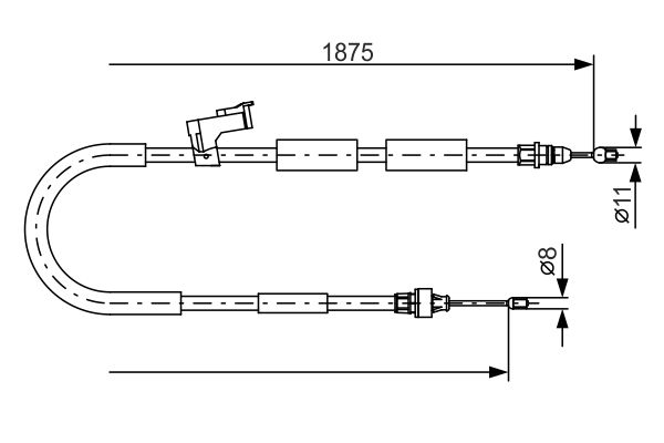 BOSCH Kézifék bowden 1987482057_BOSCH