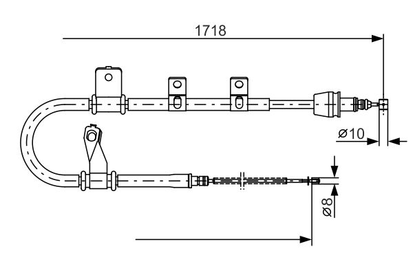 BOSCH Kézifék bowden 1987482075_BOSCH