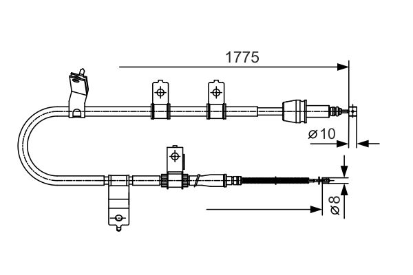 BOSCH Kézifék bowden 1987482077_BOSCH