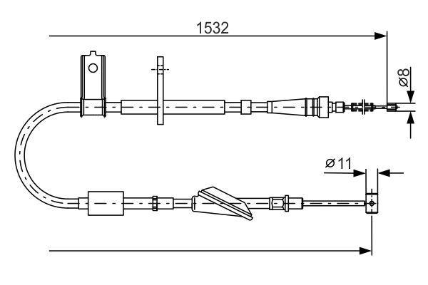 BOSCH Kézifék bowden 1987482093_BOSCH