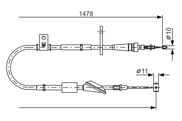 BOSCH Kézifék bowden 1987482096_BOSCH