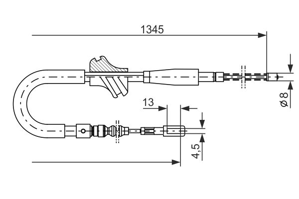 BOSCH Kézifék bowden 1987482101_BOSCH