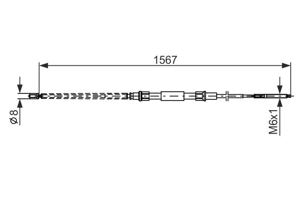 BOSCH Kézifék bowden 1987482104_BOSCH