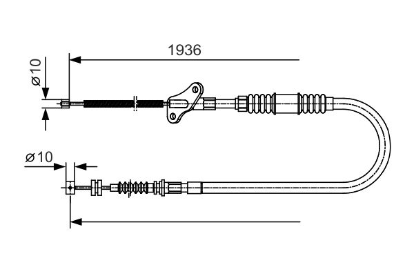 BOSCH Kézifék bowden 1987482110_BOSCH