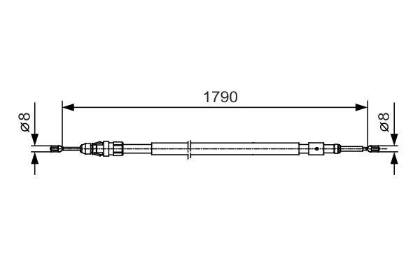 BOSCH Kézifék bowden 1987482112_BOSCH