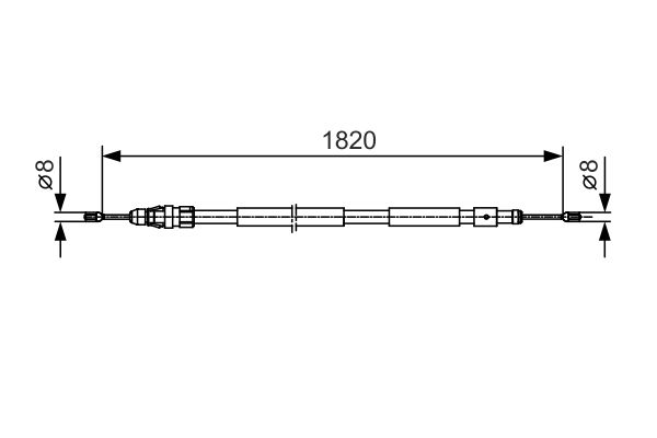 BOSCH Kézifék bowden 1987482116_BOSCH