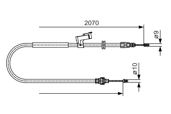 BOSCH Kézifék bowden 1987482133_BOSCH