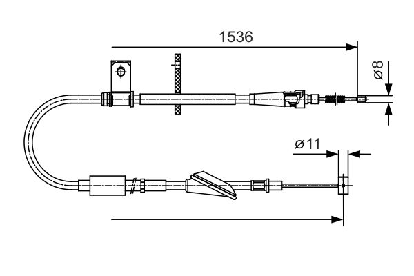 BOSCH Kézifék bowden 1987482137_BOSCH