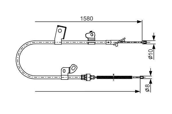 BOSCH Kézifék bowden 1987482155_BOSCH