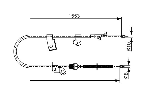 BOSCH Kézifék bowden 1987482156_BOSCH