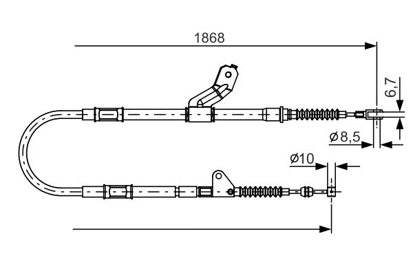 BOSCH Kézifék bowden 1987482158_BOSCH