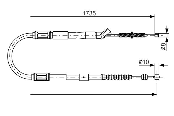 BOSCH Kézifék bowden 1987482160_BOSCH