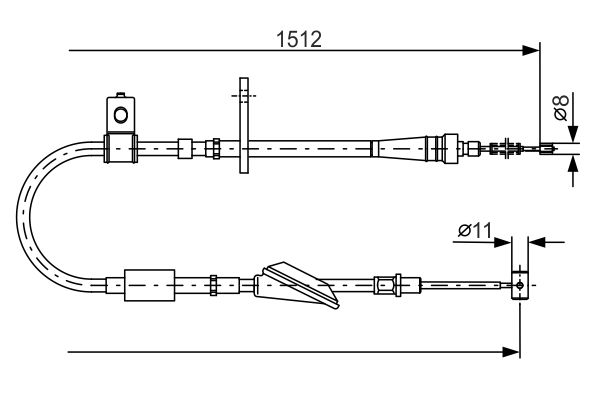 BOSCH Kézifék bowden 1987482176_BOSCH