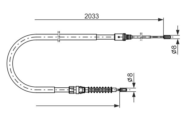 BOSCH Kézifék bowden 1987482190_BOSCH