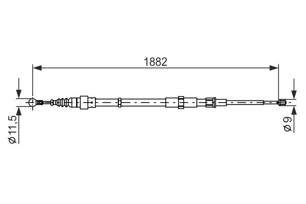 BOSCH Kézifék bowden 1987482193_BOSCH