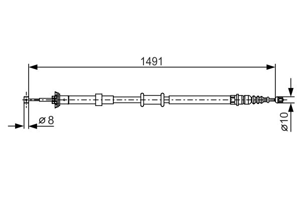 BOSCH Kézifék bowden 1987482202_BOSCH