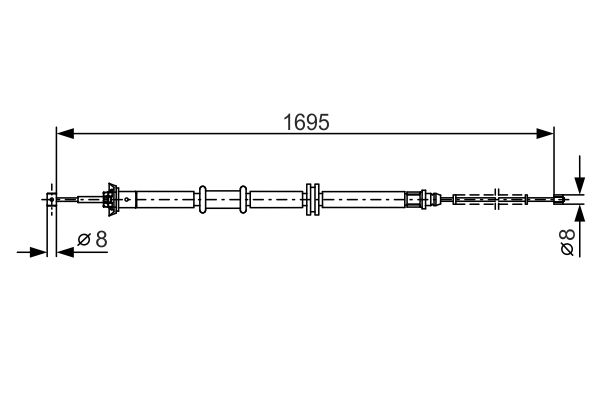 BOSCH Kézifék bowden 1987482205_BOSCH