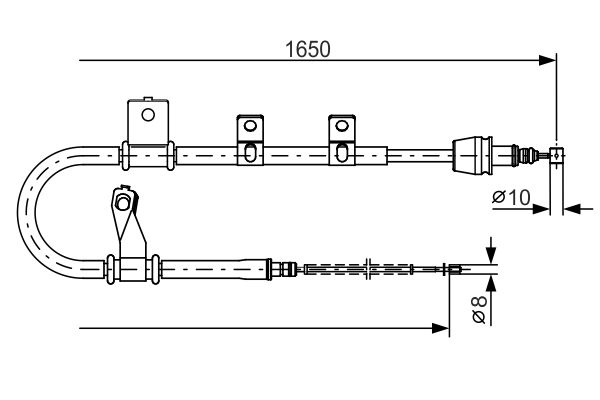 BOSCH Kézifék bowden 1987482210_BOSCH