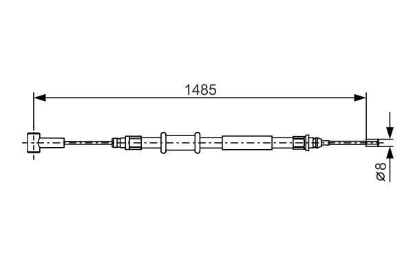 BOSCH Kézifék bowden 1987482214_BOSCH