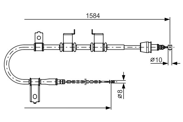 BOSCH Kézifék bowden 1987482223_BOSCH