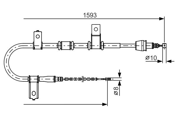 BOSCH Kézifék bowden 1987482224_BOSCH