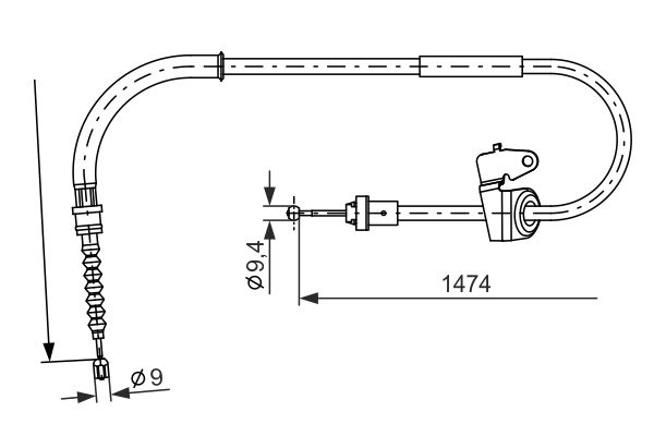 BOSCH Kézifék bowden 1987482229_BOSCH