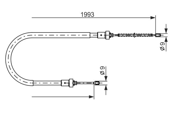 BOSCH Kézifék bowden 1987482233_BOSCH