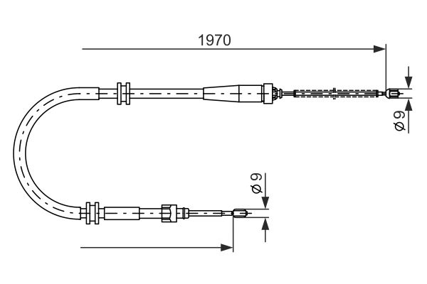 BOSCH Kézifék bowden 1987482253_BOSCH