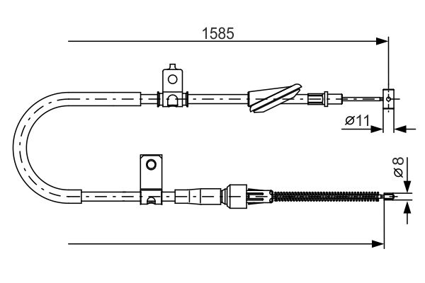 BOSCH Kézifék bowden 1987482257_BOSCH