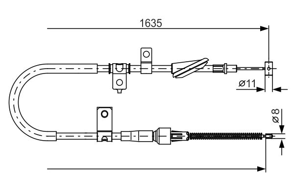 BOSCH Kézifék bowden 1987482258_BOSCH